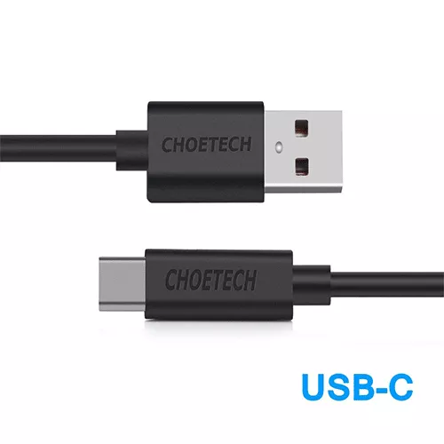 კაბელი USB-C / Choetech AC0002 (1 m) - შავი