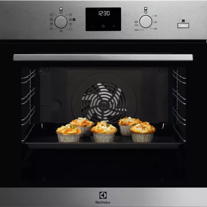 ჩასაშენებელი ელექტრო ღუმელი Electrolux EOD3C50TX SteamBake შავი / ვერცხლისფერი