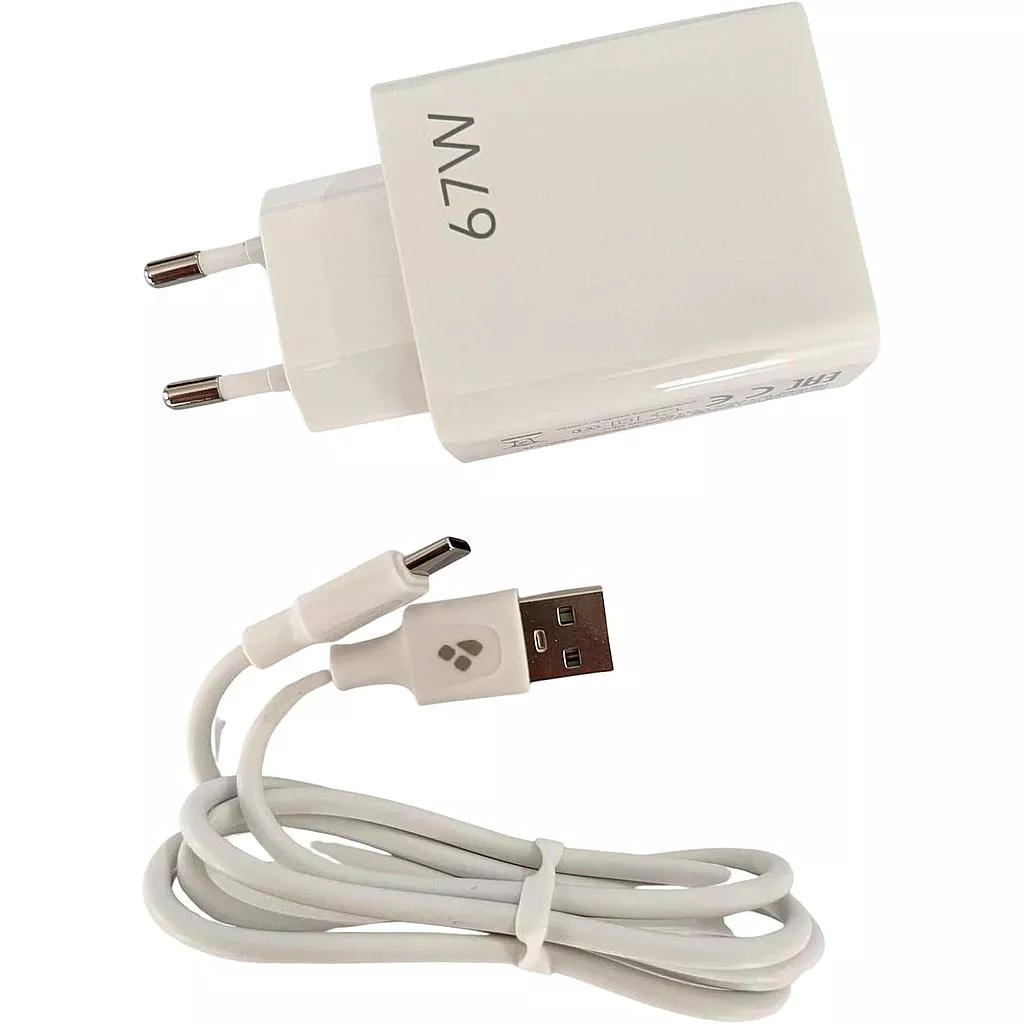 დამტენი Charge Boost USB Type-C Kensa QC-61 67W - თეთრი