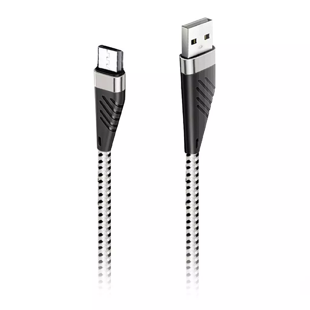 USB Micro კაბელი Kensa KC-186 (1 m) - თეთრი