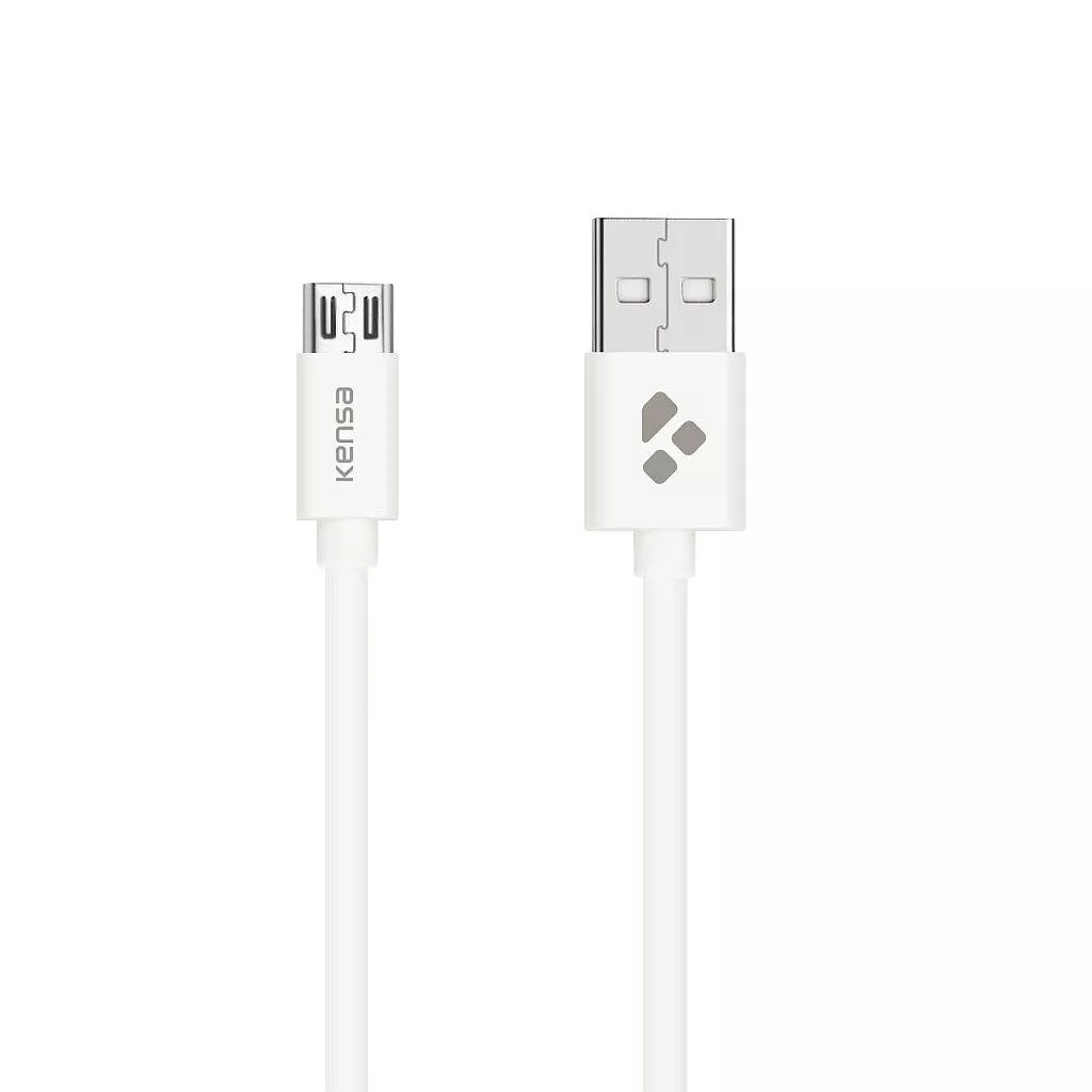 USB Micro კაბელი Kensa SM-30 (1 m) - თეთრი