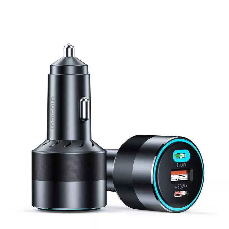 მანქანის დამტენი Choetech TC0011 130W Dual USB-C+ USB-A