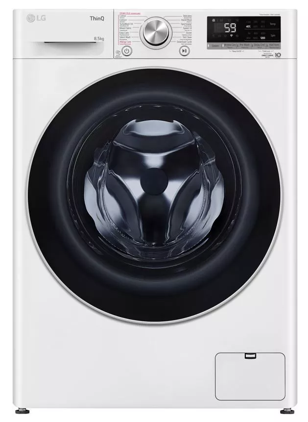 სარეცხი მანქანა LG F-2V7GWL1W 8.5 Kg თეთრი