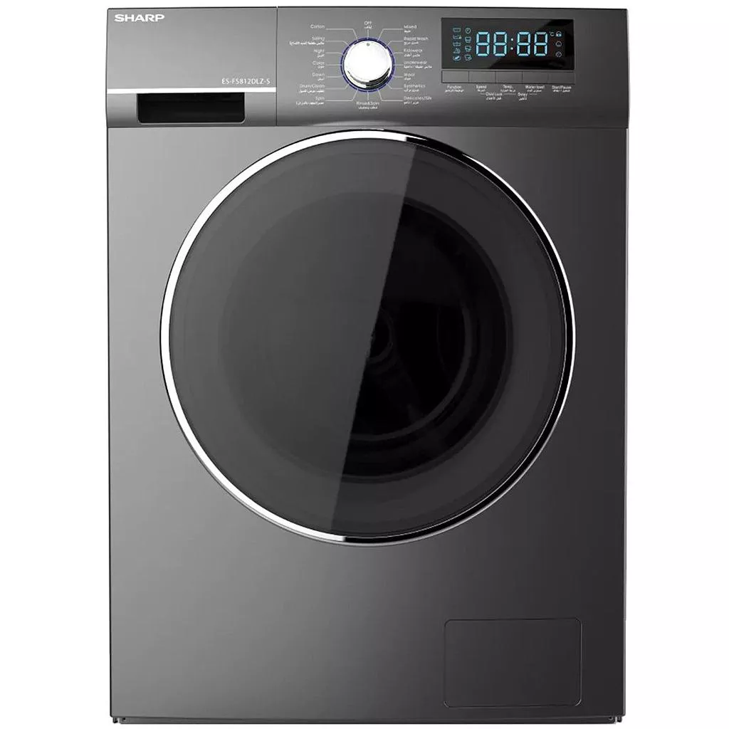 სარეცხი მანქანა SHARP ES-FS812DLZ-S ვერცხლისფერი