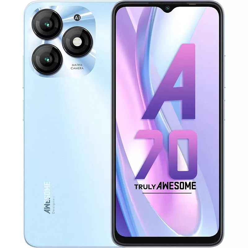 სმარტფონი itel A70 A665L 3GB+5GB/128GB Dual Sim - Azure ლურჯი