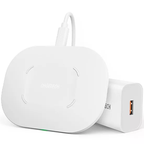 უსადენო დამტენი Wireless Fast Charging Pad Choetech T550-F 15W - თეთრი