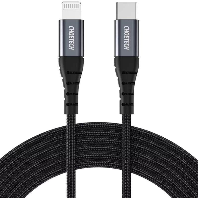კაბელი USB-C / Choetech IP0039 to Lightening (1.2m) - შავი