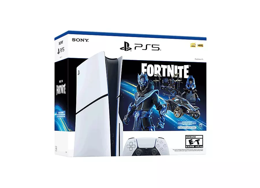 კონსოლი Sony PlayStation 5 Slim (Disc Version)+Fortnite - თეთრი