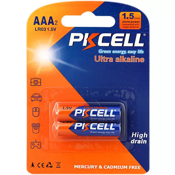 ბატარეა PKcell Ultra Alkaline AAA 2 ცალი (6942449511911)