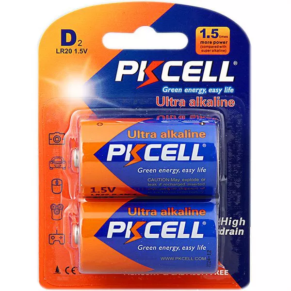 ბატარეა PKcell Ultra Alkaline D2 2 ცალი (6942449510020)
