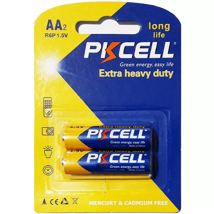 ბატარეა PKcell Extra Heavy Duty AA 2 ცალი (6942449521248)