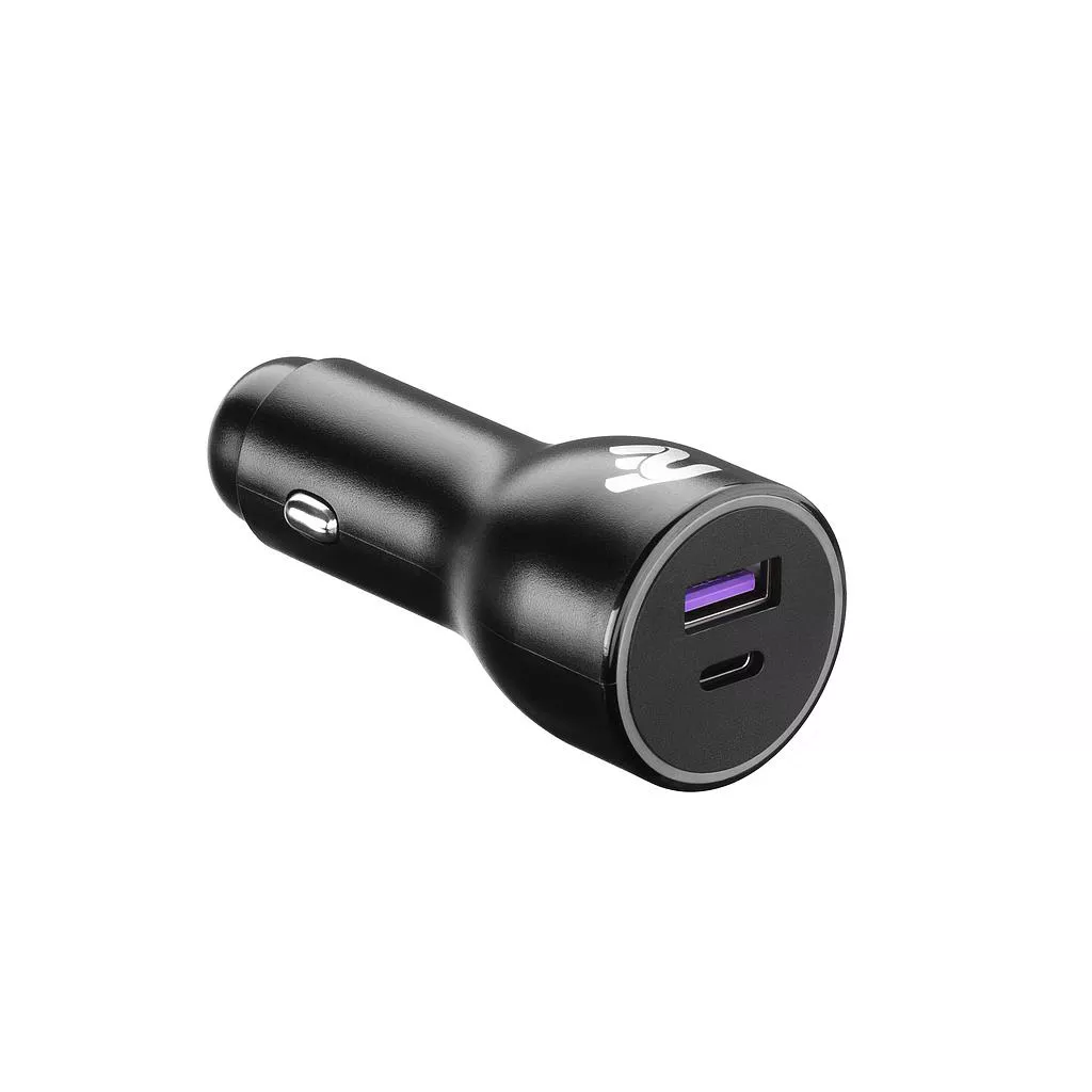 მანქანის დამტენი 2E Dual USB 36W, PD, QC - შავი