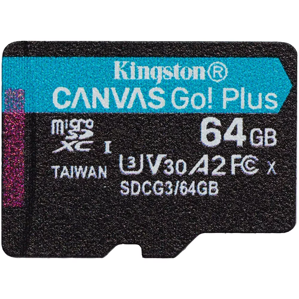 მეხსიერების ბარათი Kingston 64GB C10 UHS-I U3 A2 (SDCG3/64GBSP) - შავი