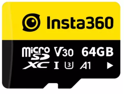 მეხსიერების ბარათი Insta360 Memory Card (64GB) - შავი + ყვითელი