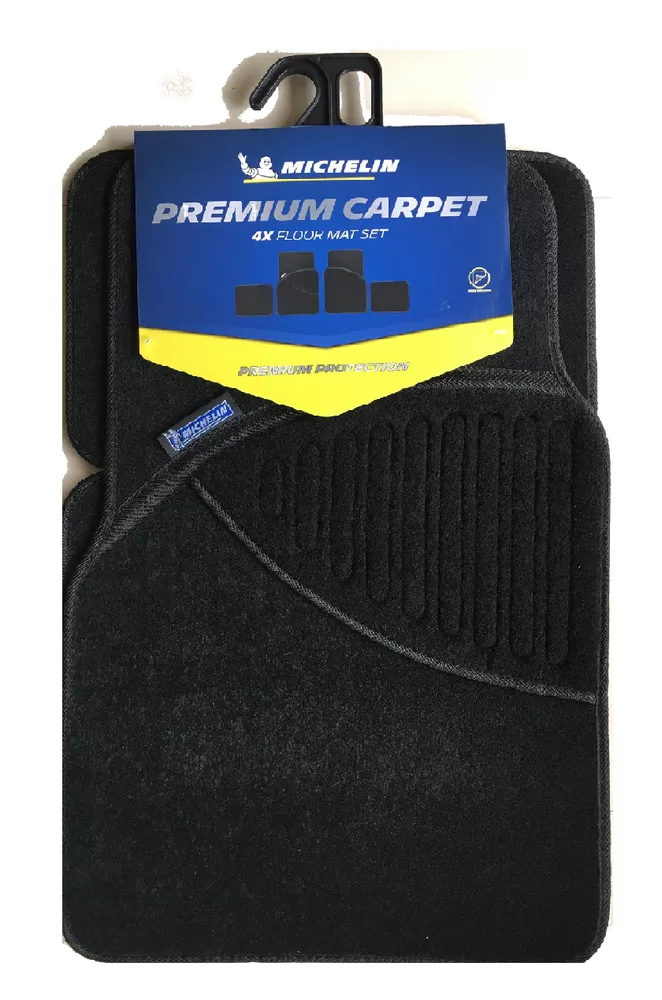 ავტომობილის ფეხსაგები Premium Quality Car Mats Set Michelin 4 Pieces (924-BLK)