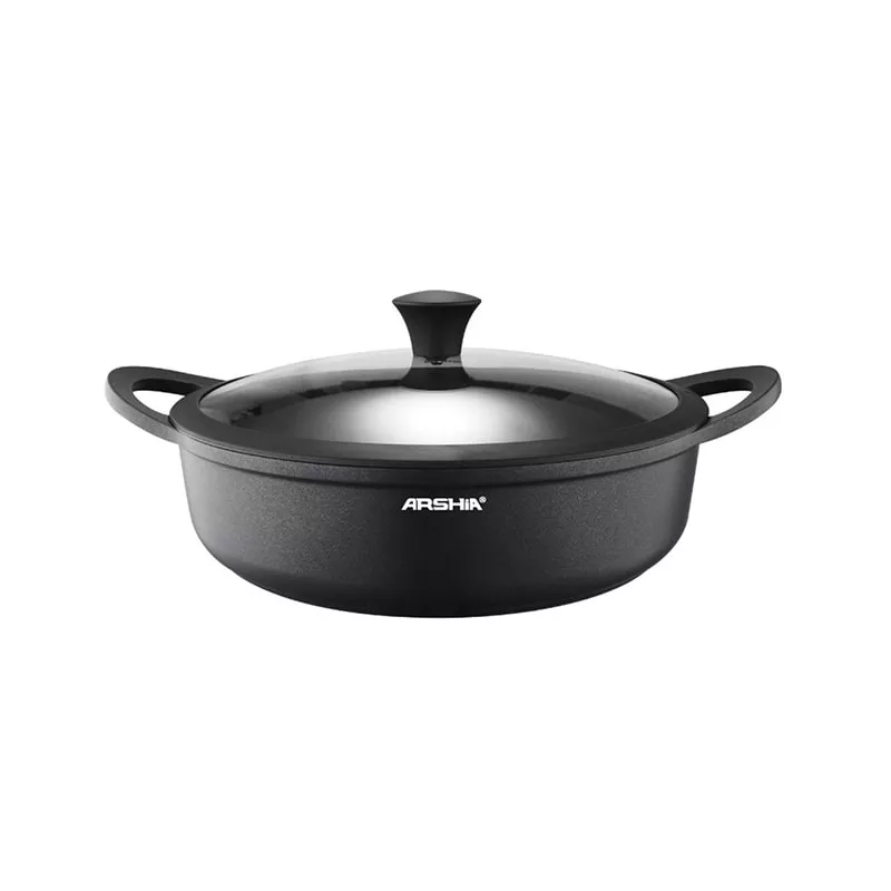 გრანიტის ტაფა თავსახურით Arshia CO498-3119 36cm 26509 შავი