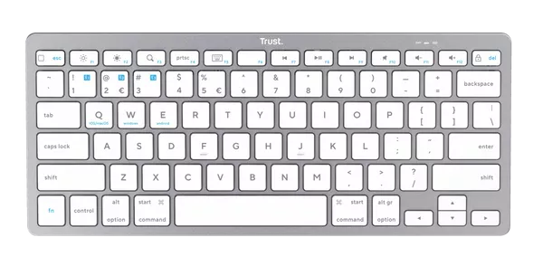 კლავიატურა Keyboard Trust (24651) - თეთრი