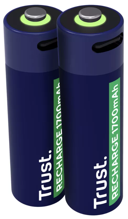 დამუხტვადი ელემენტი Trust 1700mAh AA (25584) - ლურჯი