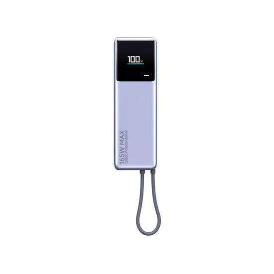 პორტატული დამტენი Xiaomi 165W Power Bank 10000mAh Integrated Cable (PB1165M) - ნაცრისფერი