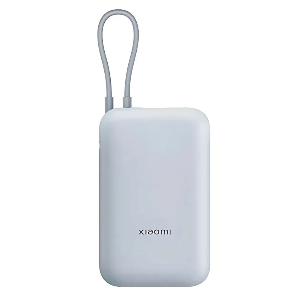 პორტატული დამტენი Xiaomi Power Bank 10000mAh Integrated Cable (BHR9073GL) - Ice ლურჯი