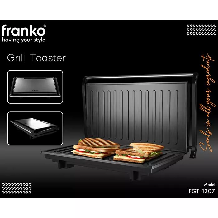 სენდვიჩის აპარატი Franko FGT-1207 შავი / ვერცხლისფერი