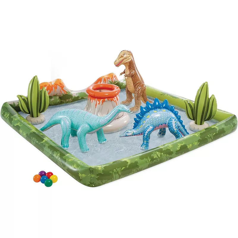 გასაბერი აუზი Intex Jurassic Adventure Play Center 201x201x36 410L (56132)