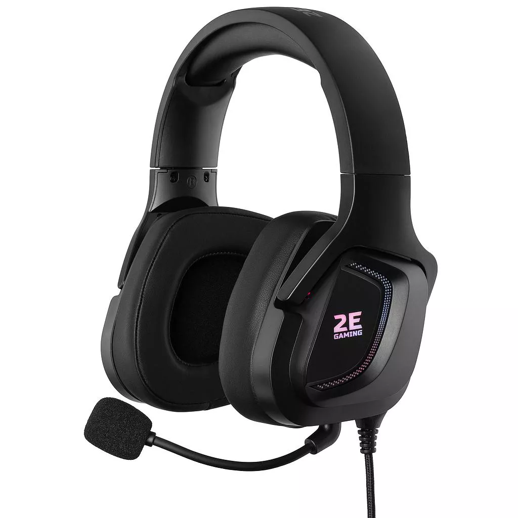 გეიმინგ ყურსასმენი 2E HG340 7.1 (2E-HG340BK-7.1) - შავი