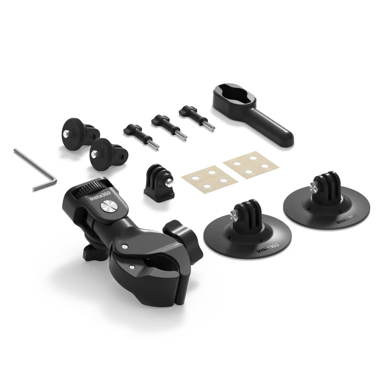 აქსესუარების ნაკრები Insta360 Motorcycle Accessories Bundle - შავი