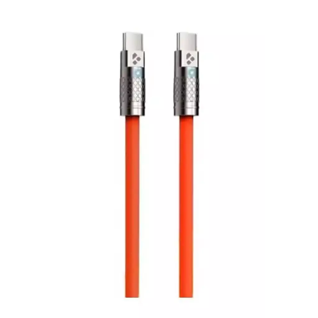 კაბელი USB-C / Kensa KC-224 to USB-C Silicone Cable 1m - წითელი