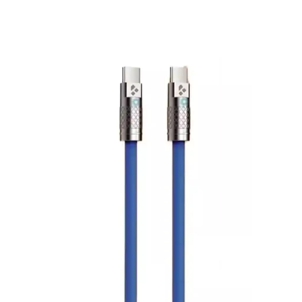 კაბელი USB-C / Kensa KC-224 to USB-C Silicone Cable 1m - ლურჯი
