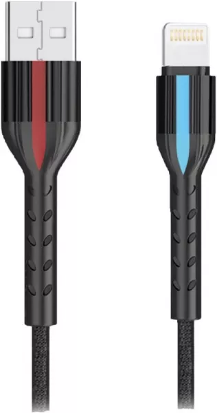 კაბელი / Kensa KC-182 to USB-A Cable 1m - შავი + ლურჯი