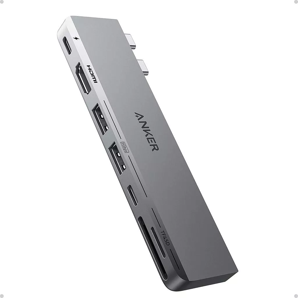 USB ჰაბი Anker 547 USB-C MacBook (A8354) - ნაცრისფერი