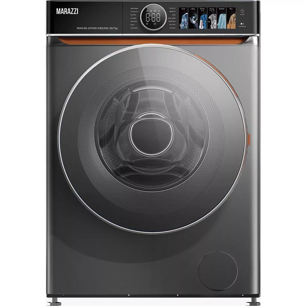 სარეცხი მანქანა საშრობით Marazzi WMD-DD-10702FL59(S/DG) 10/7 Kg ნაცრისფერი