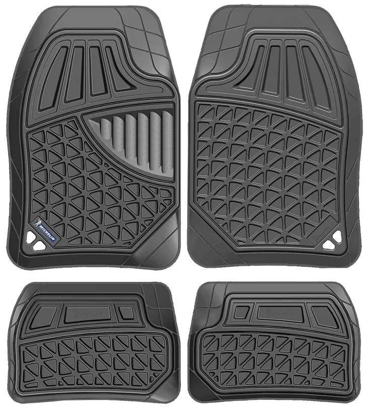 ავტომობილის ხალიჩების კომპლექტი Michelin Heavy Duty With Flexlines 4 ცალი (30145) - შავი