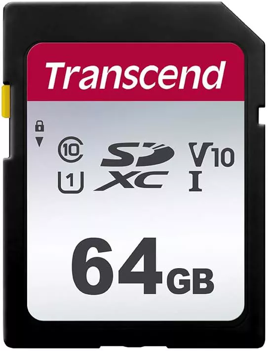 მეხსიერების ბარათი SDXC Memory Card Transcend UHS-I 64GB U1 V10