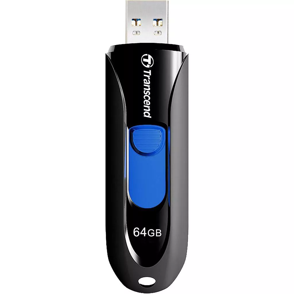 ფლეშ მეხსიერების ბარათი Transcend JetFlash 790 64GB USB 3.1 Gen 1 - შავი + ლურჯი