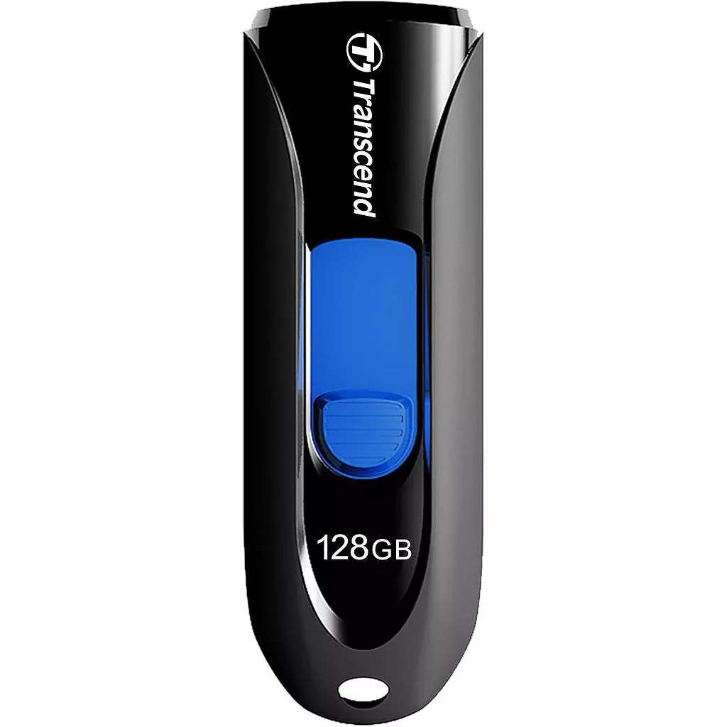 ფლეშ მეხსიერების ბარათი  Transcend JetFlash 790 128GB USB 3.1 Gen 1 - შავი + ლურჯი