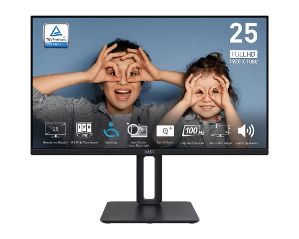 მონიტორი MSI PRO MP251P 24.5" FHD (9S6-3PC29M-033) - შავი