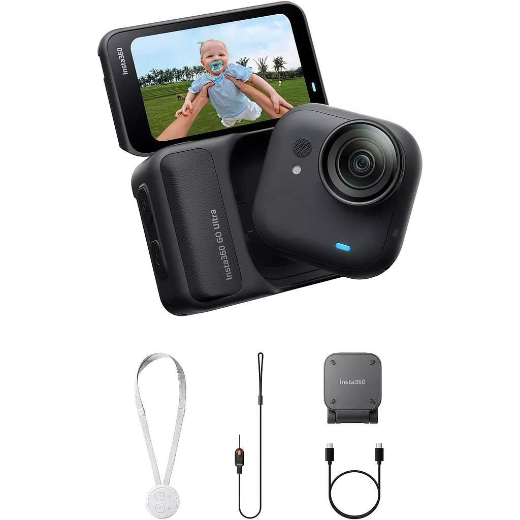 კამერა Insta360 GO Ultra Standard Bundle - მუქი შავი