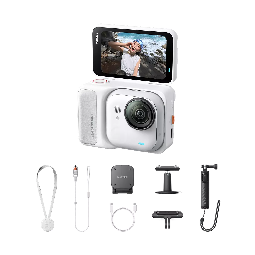 კამერა Insta360 GO Ultra Creator Bundle - არქტიკული თეთრი