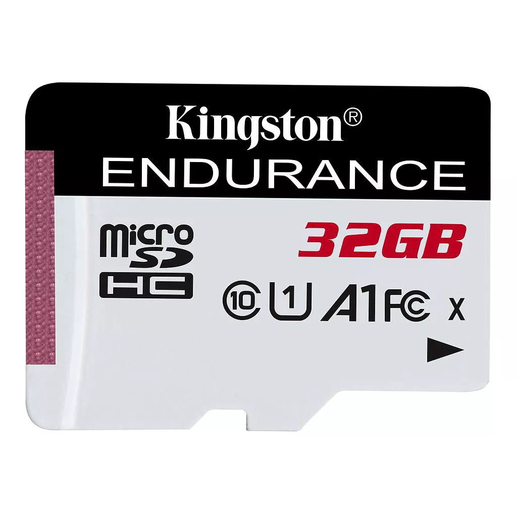 High-Endurance microSD Memory Card Kingston 32GB C10 UHS-I (SDCE/32GB) - Black + White