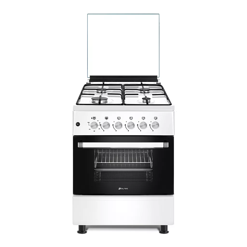 Gas Cooker Alneo ALN 6070B White (01715)