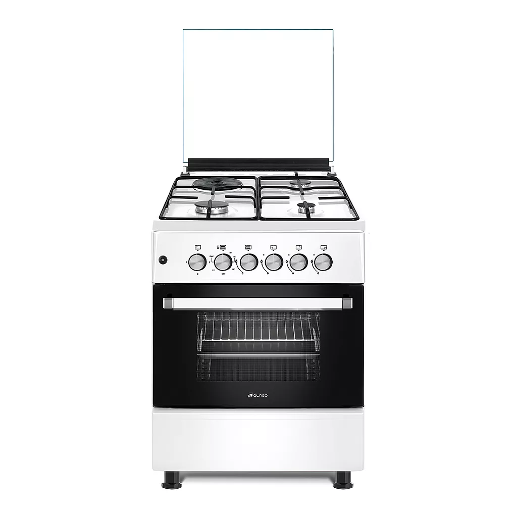 Gas Cooker Alneo ALN 6070B White Electro HP (01716)