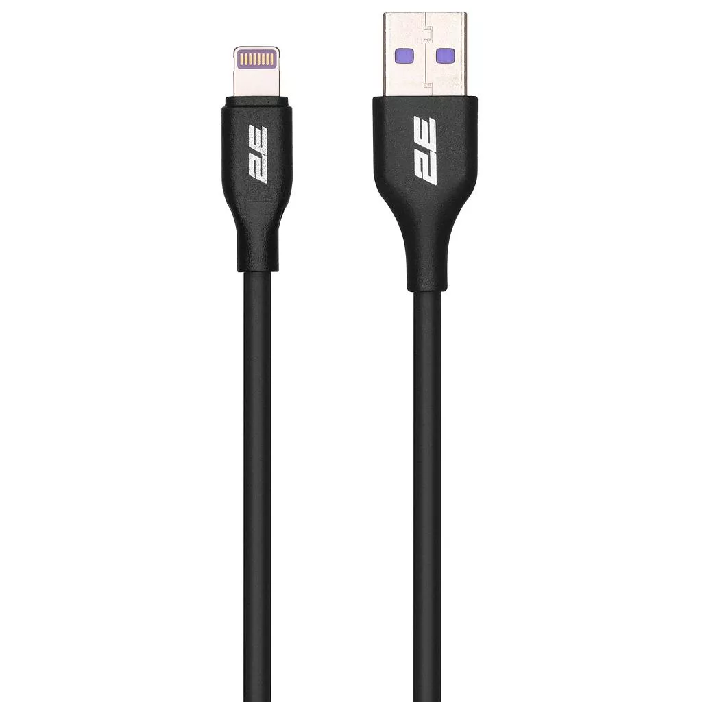 USB-A / 2E To Lightning Charging Cable 1m (2E-CCAL-BL) Glow - Black