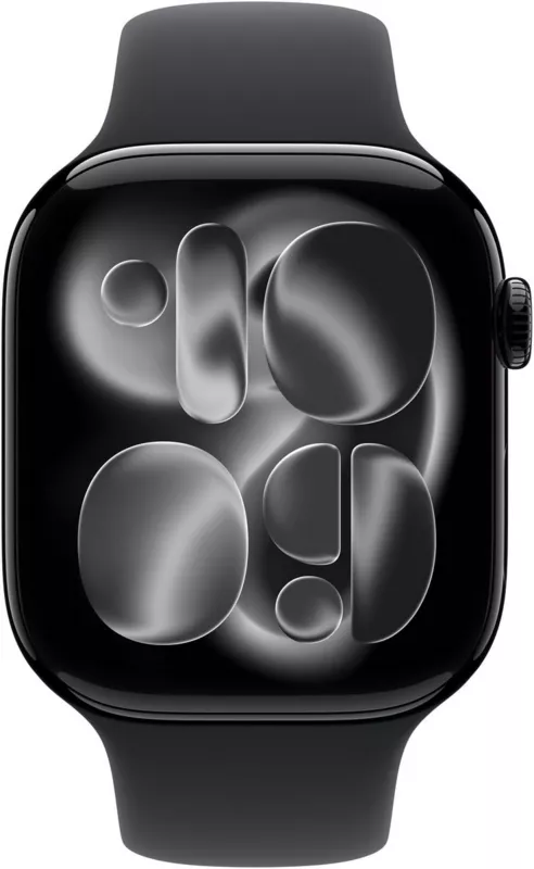 Smartwatch Apple Watch Series 11 GPS 46mm Jet Black Aluminium Case with Black Sport Band (MEUW4RK/A)