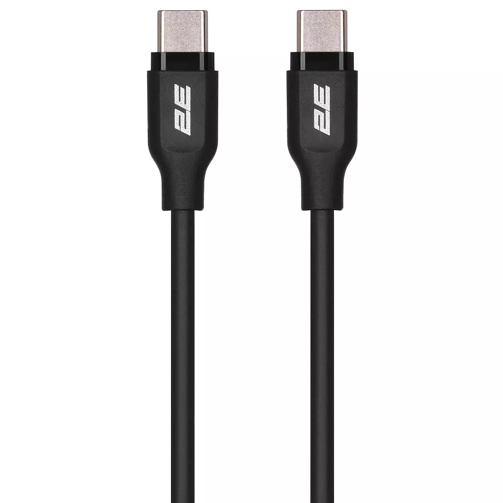 USB-C / 2E to USB-C Charging Cable 1m Glow 60W (2E-CCCC-BL) - Black