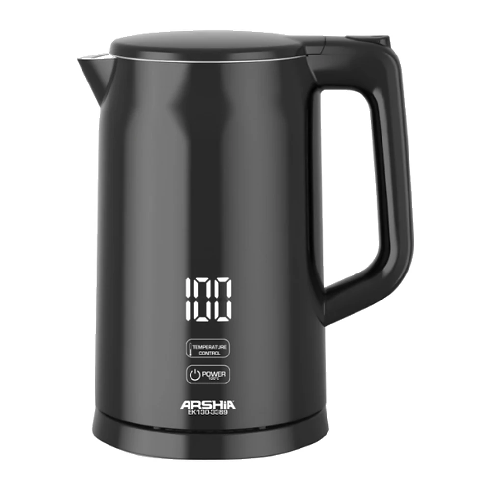 ჩაიდანი ელექტრო შავი 1.7ლ 1500-1800W EK130-3389