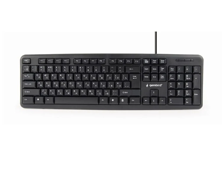 კლავიატურა Gembird KB-U-103-RU Standard keyboard USB RU layout black