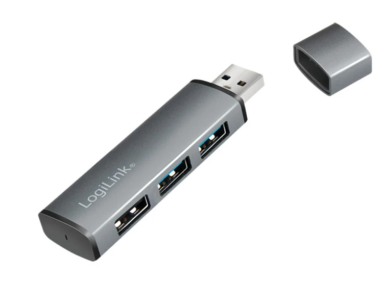 USB ჰაბი Logilink UA0395 USB 3.2 Gen2 3-port Hub with Aluminum Casing
