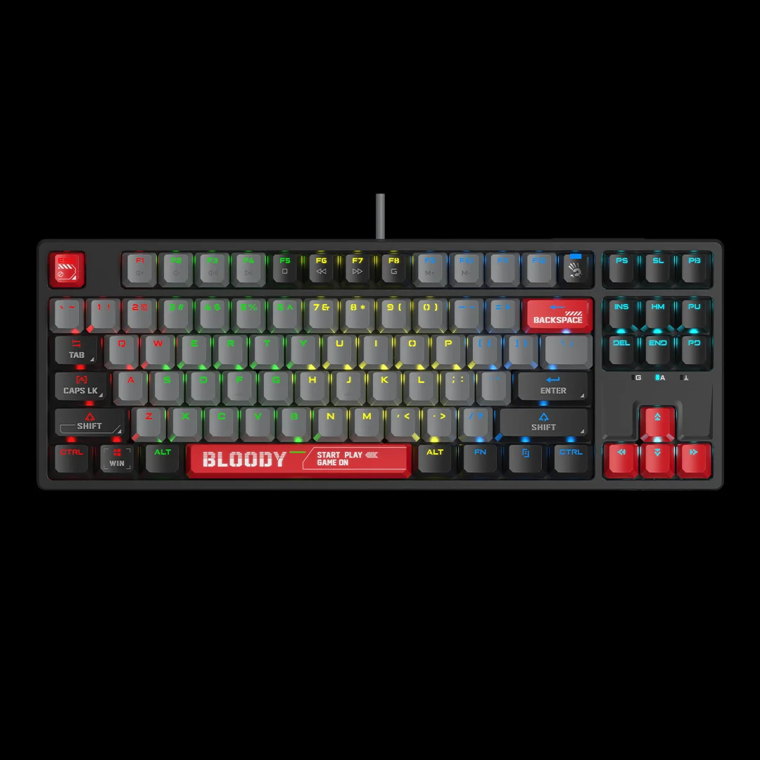კლავიატურა A4Tech Bloody S87 RGB Mechanical Red Plus Switch Keyboard Energy Red